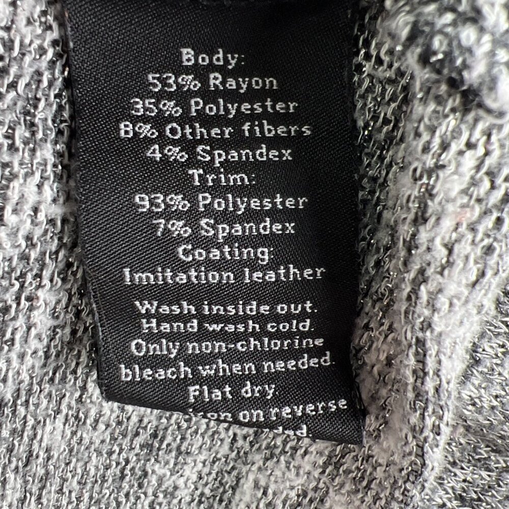 Rock & Republic Womens 1X Gray Top Sleeveless Black Embellished Cross Rayon Poly - Picture 8 of 8
